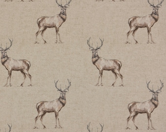 Fryetts English decorative fabric, cotton fabric, half-panama, country style, deer, 138 cm wide