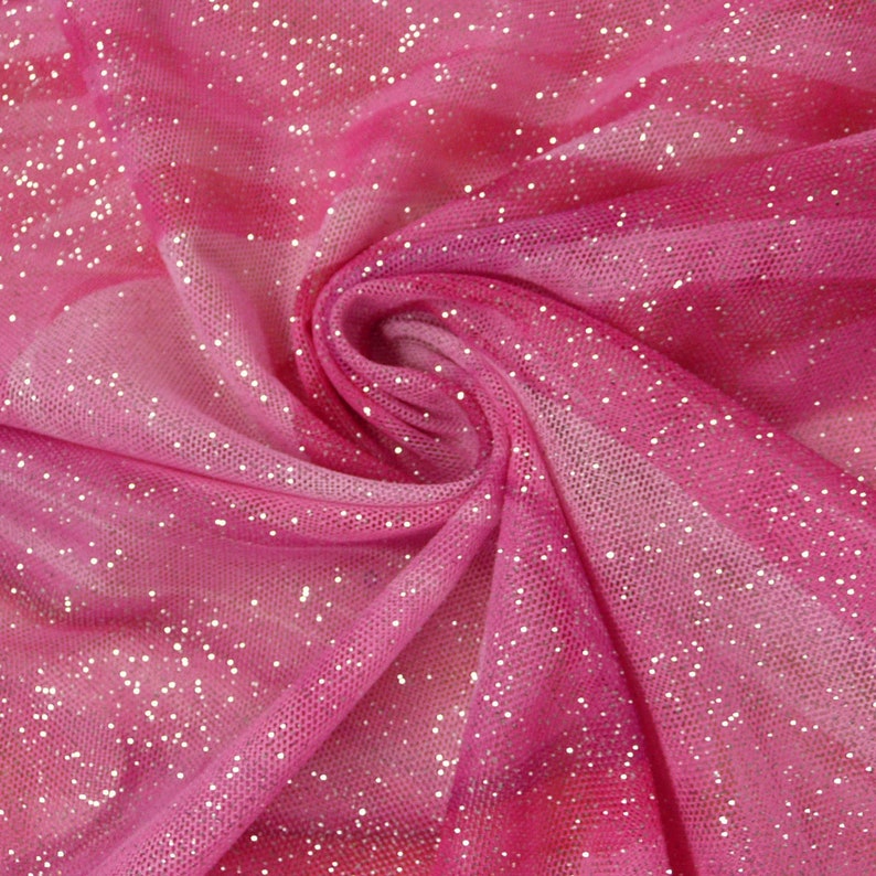 Tulle Retro glitter pink 1.5 m width