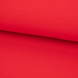 Cotton jersey organic jersey plain red 1.5 m wide