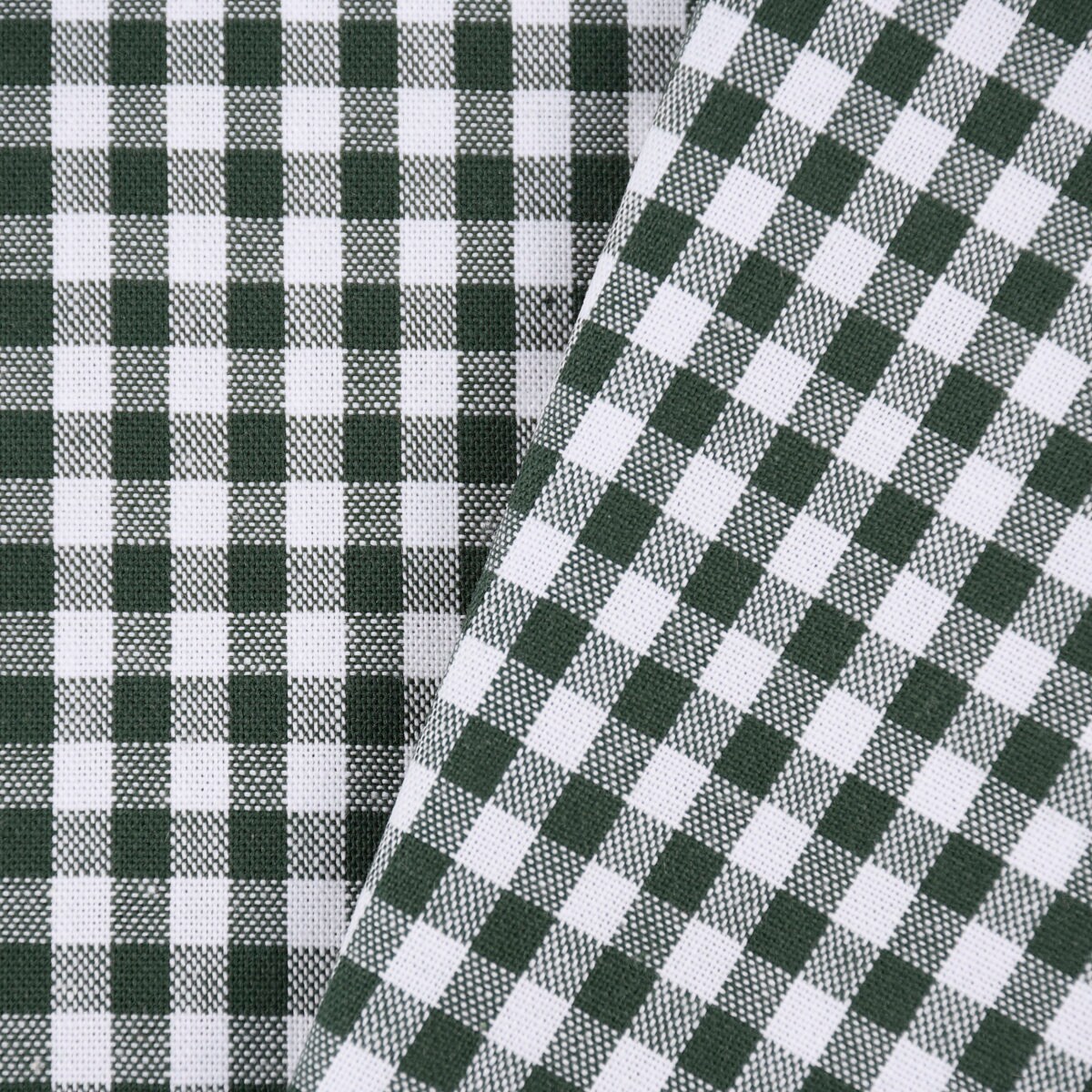 Cotton fabric plaid white dark green 5 mm | Etsy