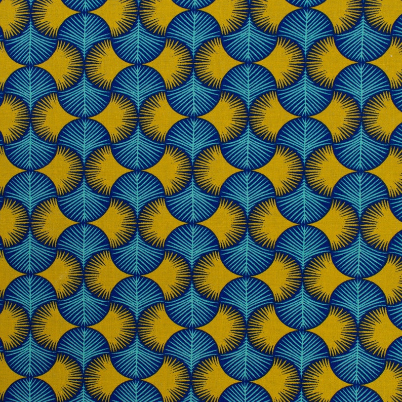 Cushion cover Ginkgo leaves turquoise yellow blue various sizes BEAUTIFUL LIFE