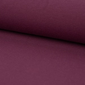 Baumwolljersey Organic Bio Jersey einfarbig aubergine 1,5m Breite