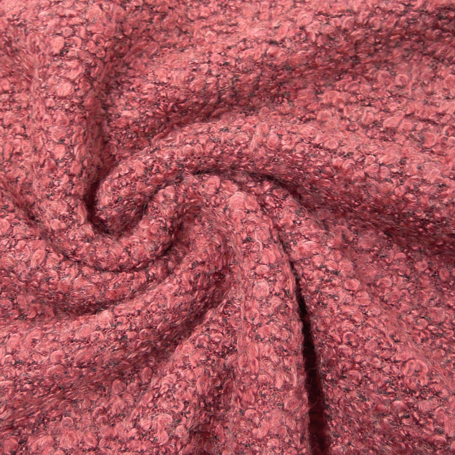 Clothing fabric knit fabric Bouclé Bouclette solid red 1.4 m Etsy
