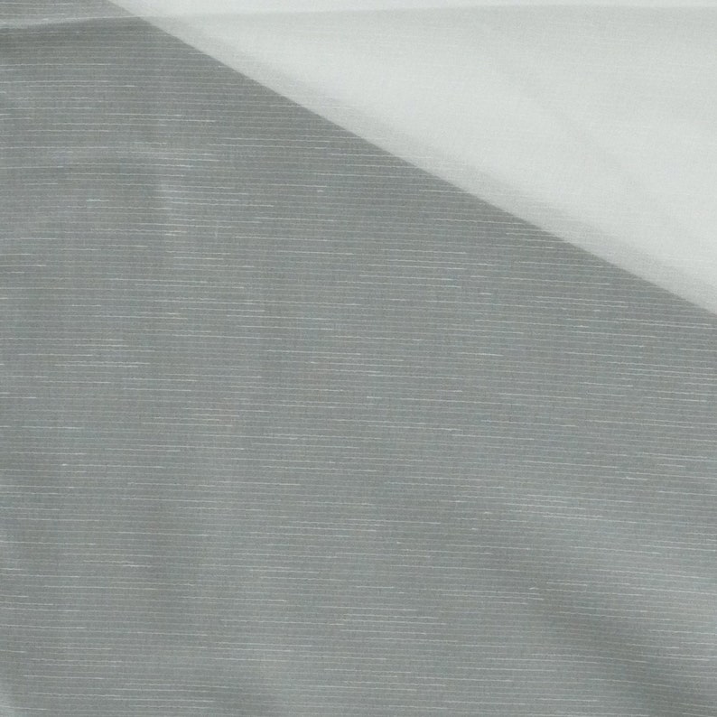Curtain Fabric stores striped optics cream with lead band 260 cm high