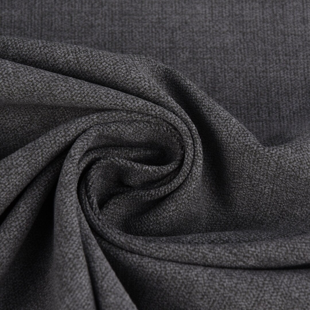 Microfibre Upholstery Fabric Matras Plain Mottled Anthracite 1.40 M Etsy