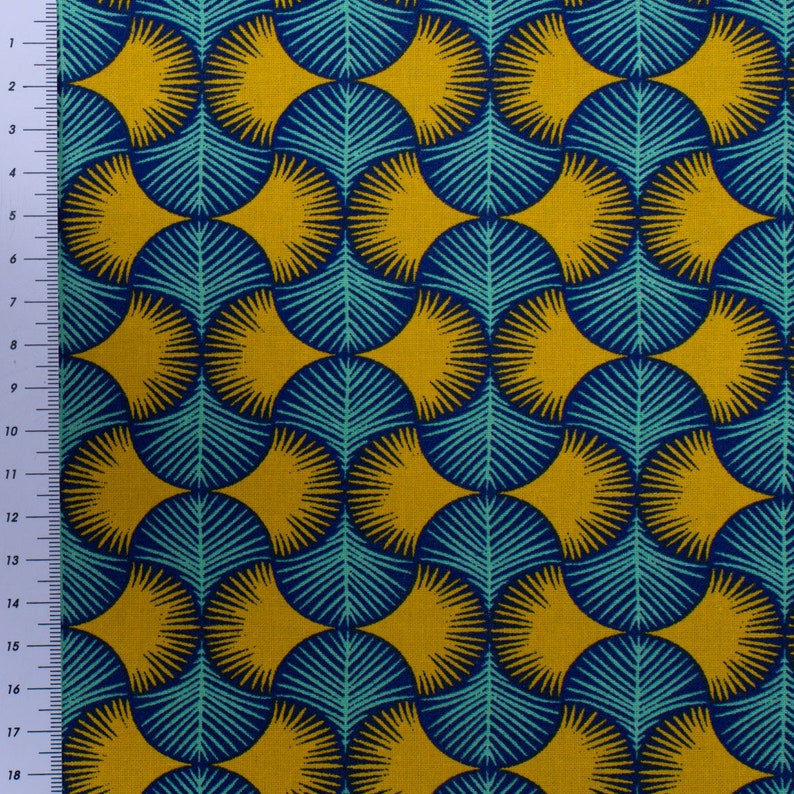 Cushion cover Ginkgo leaves turquoise yellow blue various sizes BEAUTIFUL LIFE