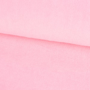Frottee Stoff Stretch Frottee einfarbig rosa 1,5m Breite