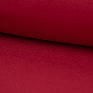 Sweat fabric by the meter, organic soft sweat, thin, plain, burgundy red, 1.5 m wide