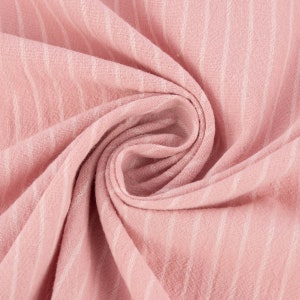 Bekleidungsstoff Baumwollstoff leichte Webware Tisla Streifen rosa wei