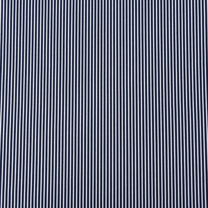Cotton fabric stripes dark blue white 1.4 m width