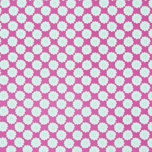 Clarke & Clarke Blumen Himbeere Baumwollstoff Dekostoff