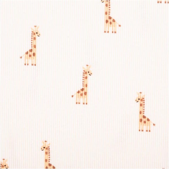 Stoff Jersey Panel Giraffe Jersey Stoff Rippjersey Baumwolle