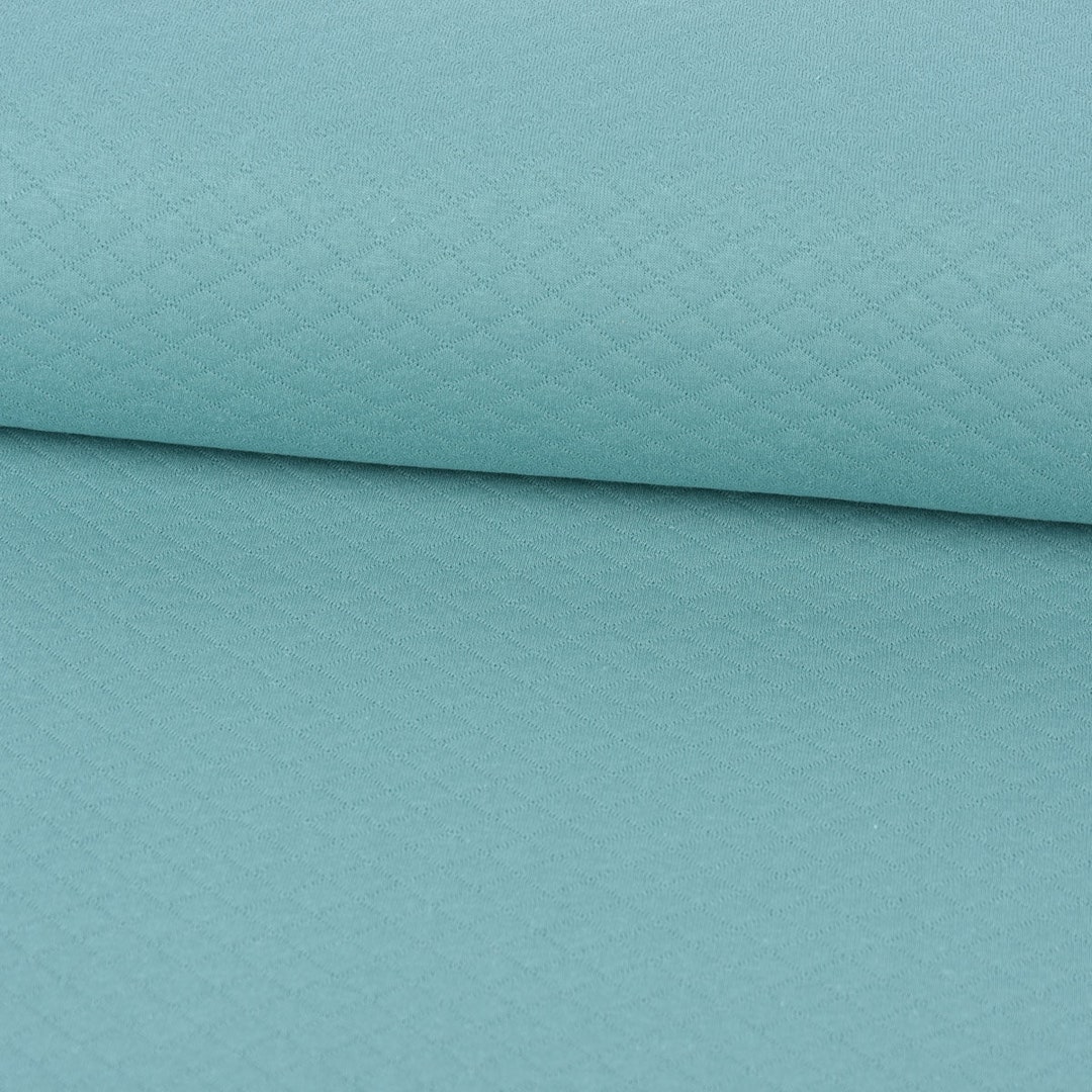 Sweatstoff Steppstoff Steppsweat einfarbig türkis 1,5m Breite