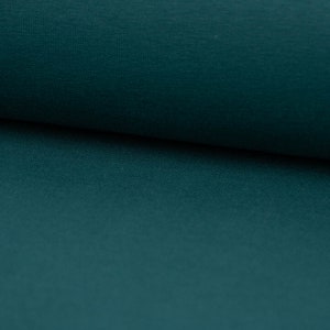 Tessuto spugna rench Organic Bio tinta unita verde abete larghezza 1,50 m