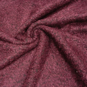 Knitted fabric Bounclette berry black
