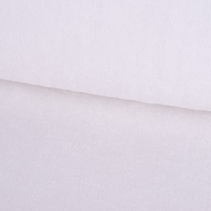 Frottee Stoff Stretch Frottee einfarbig weiß 1,5m Breite