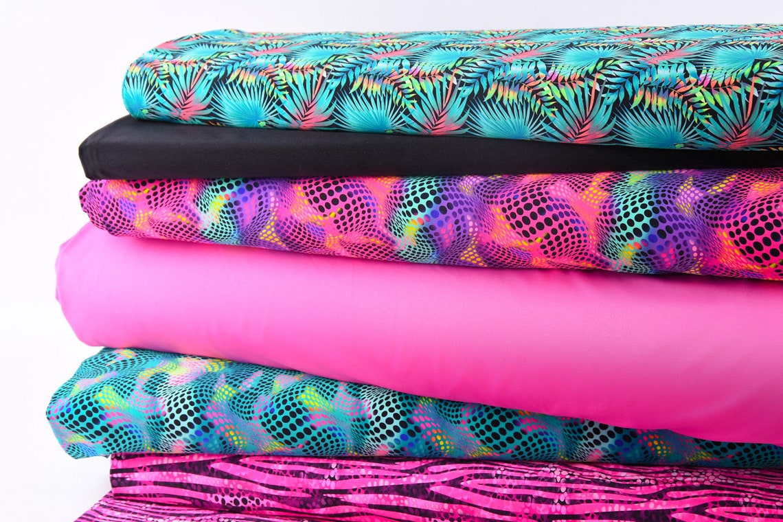 Creative fabric Elastic swimwear fabric uni pink Etsy