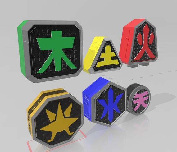 Power Ranger Samurai Foldings Zord set of 6 STL 3D File