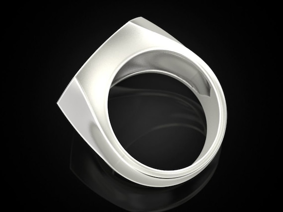 Superman Signet Ring, 925 Silver, Gold, Superhero Jewelry