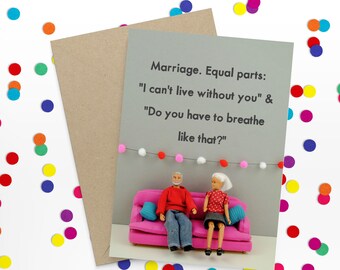 Marriage Equal Parts Funny Romance Card