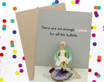 Crystals Greeting Card