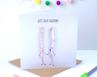 Stick Together Greeting Card