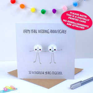 Pearl Wedding Anniversary Card