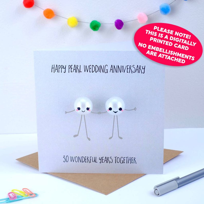 Pearl Wedding Anniversary Card image 1