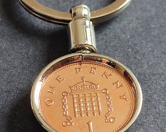 50th Birthday Lucky Penny Keyring 1974. (2024) Comes Gift Wrapped (see photos) (For quicker delivery select option in the basket)