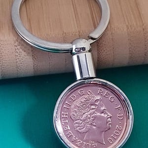 16th Birthday 2010 Lucky Penny Keyring: Double-sided UK Coin see both sides. Gift wrapped  (Quicker delivery option at checkout)