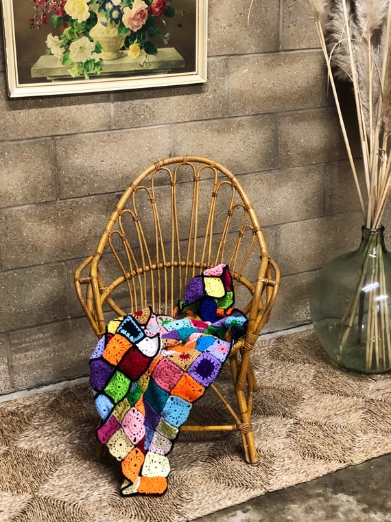 Vintage Bohemian 70s Bamboo Chair