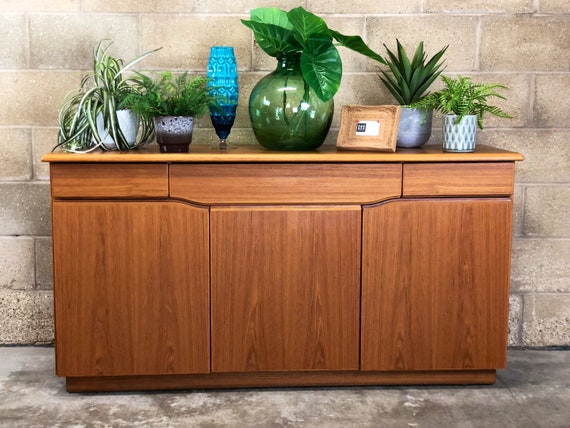 Danish Skovby Teak Sideboard/Credenza TV Media Unit