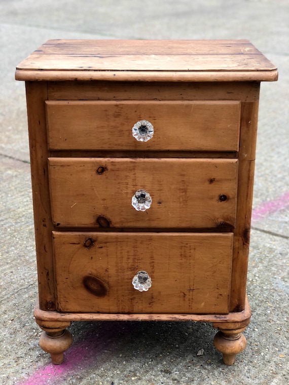 Antique Pine Chest of Three Drawers