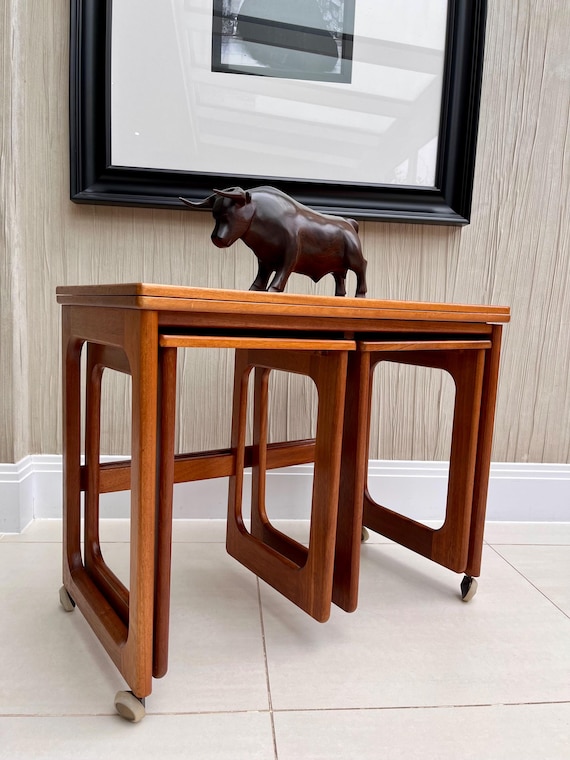 McIntosh Teak Nesting Tables: Mid-Century Metamorphic Coffee Table