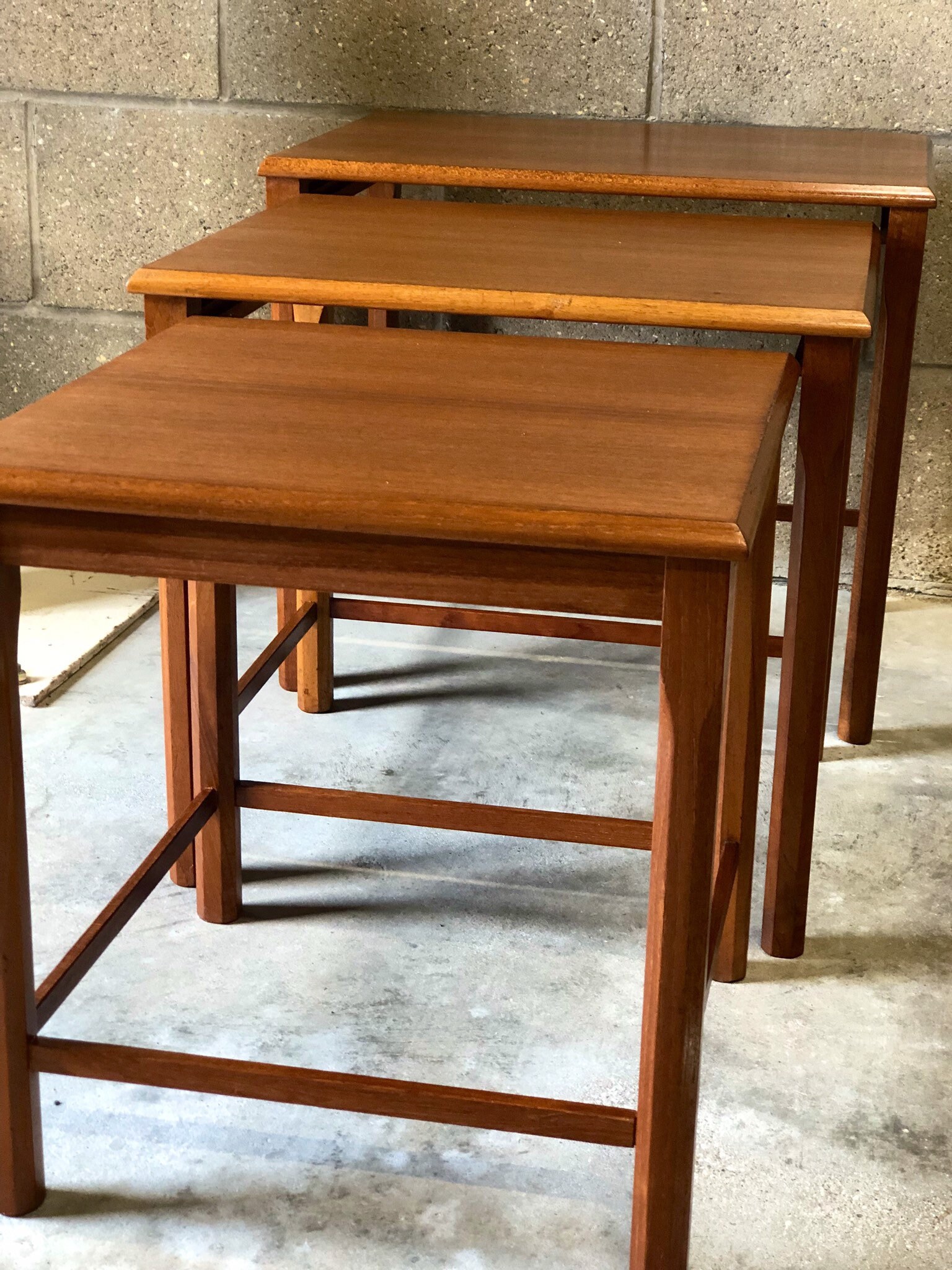Teak Nesting Tables Made In Denmark By MØBELFABRIKKEN TOFTEN Etsy