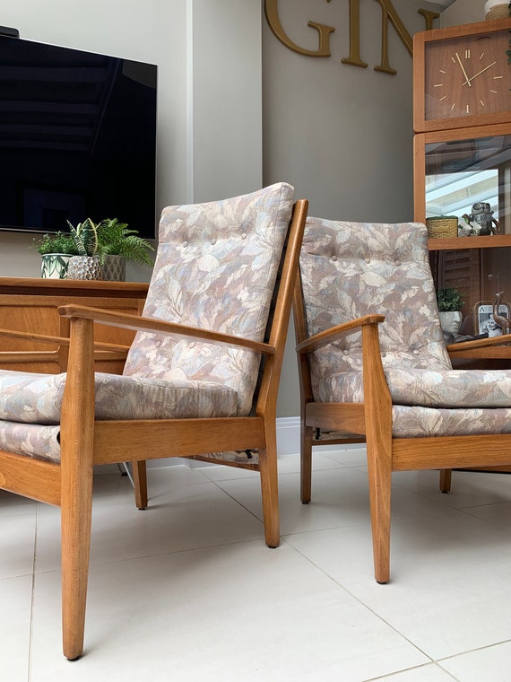 A Pair of Vintage Cintique Lounge Chairs