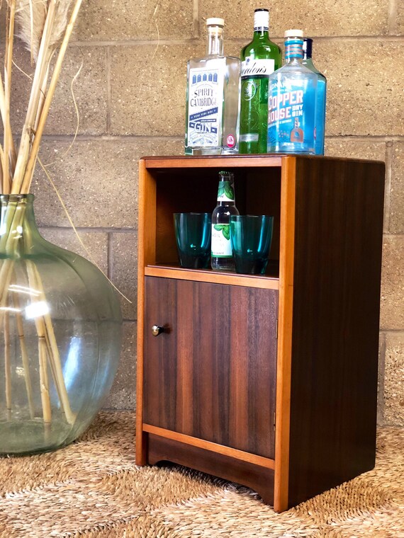 MCM Two Tone Nightstand Bedside Cupboard