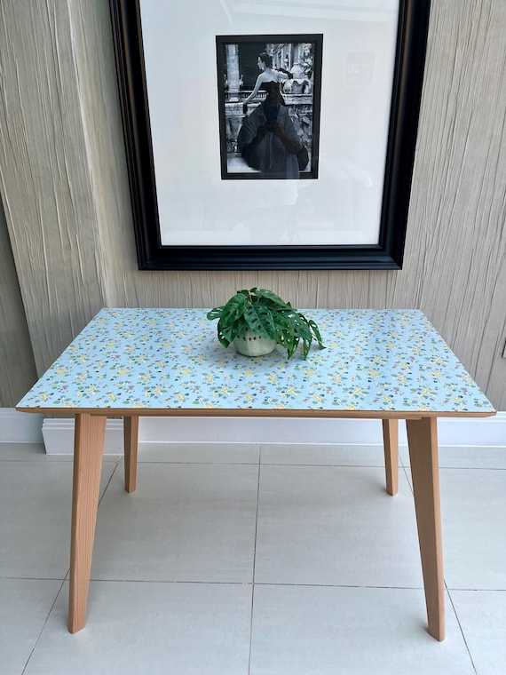 Woodland Rose Floral Laminate Table An Ex-Retail Shop Display Kitchen Dining Table or Home Office Desk.