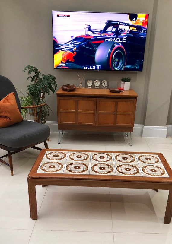 Mid-Century G Plan Ceramic Tile Coffee Table – Leslie Dandy Design, 1970s