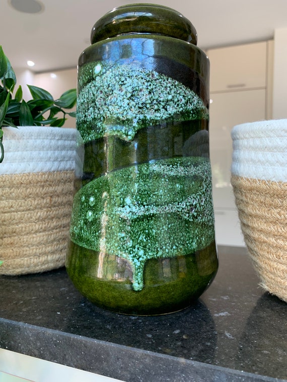 A Green West German Lava Vase