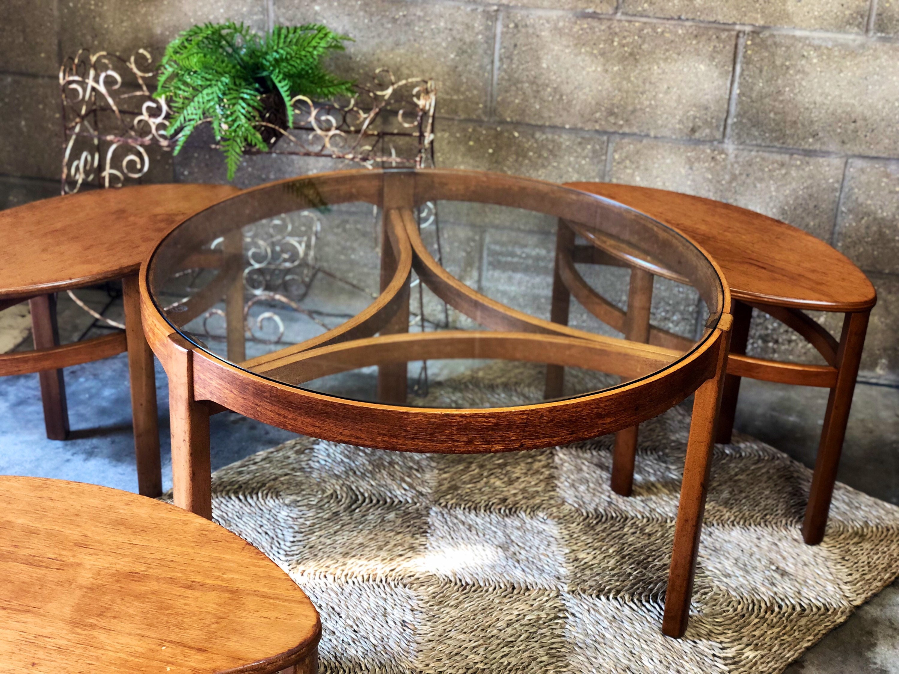 MCM Nathan “Shades of Teak” Trinity Nest of Tables