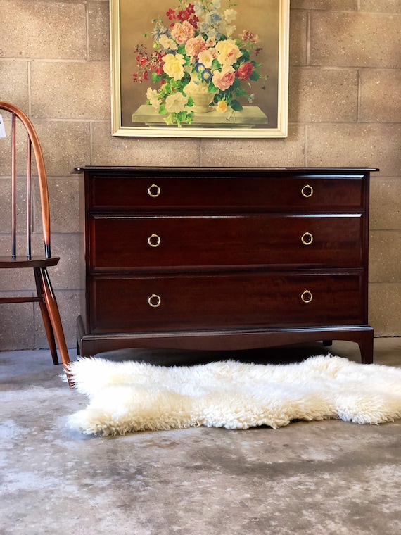Mid Century African Cherry Chest of Drawers by John and Sylvia Reid for Stag Furniture Minstrel Range 1970s