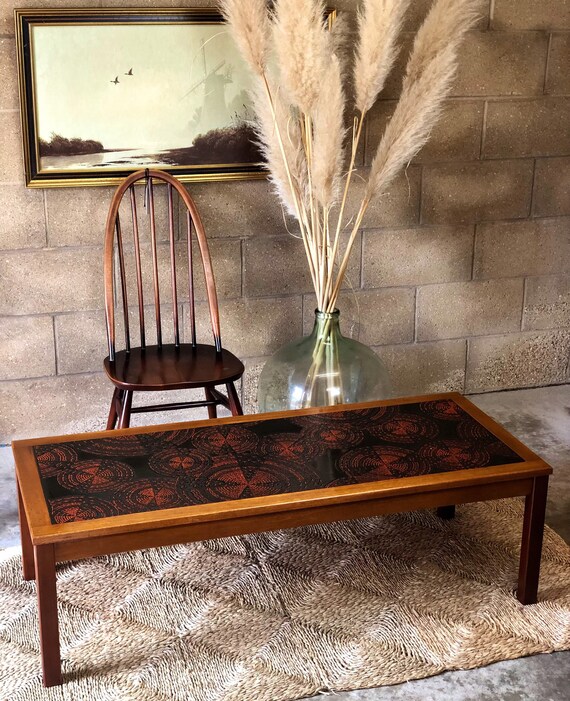 Tiled Top Ceramic Molten ‘Fat Lava’ Mid Century, Retro Coffee Table.