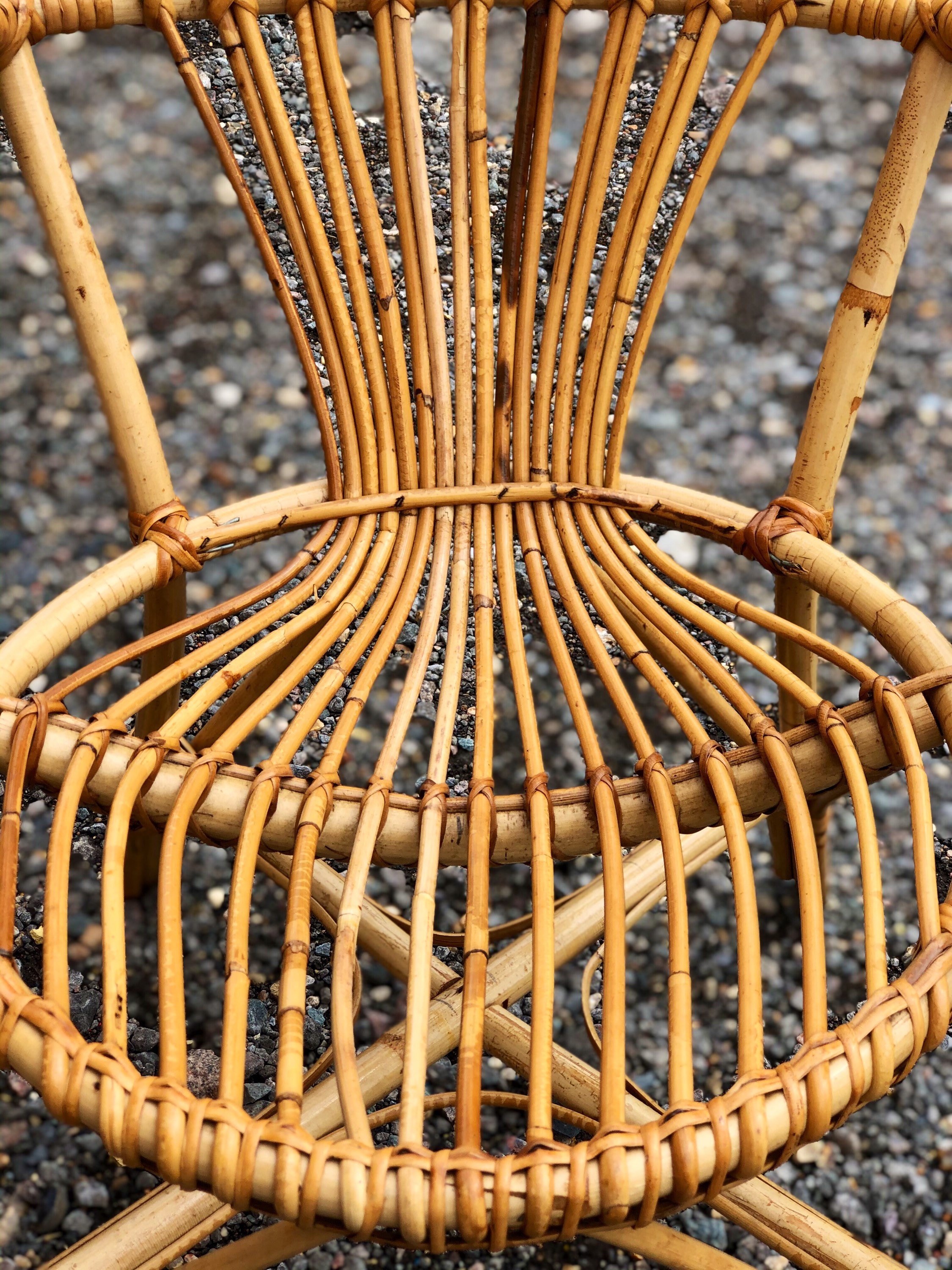 Stylish 70s Seating A Vintage Bamboo Chair
