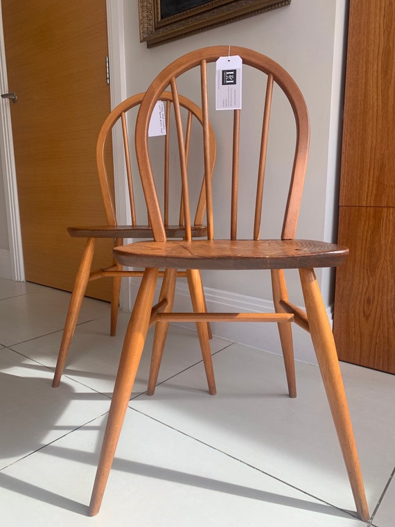 Pair of 60s Ercol Windsor Chairs  Model No 400