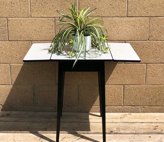 Versatile Vintage Black and White Compact Kitchen/Dining Table/Desk