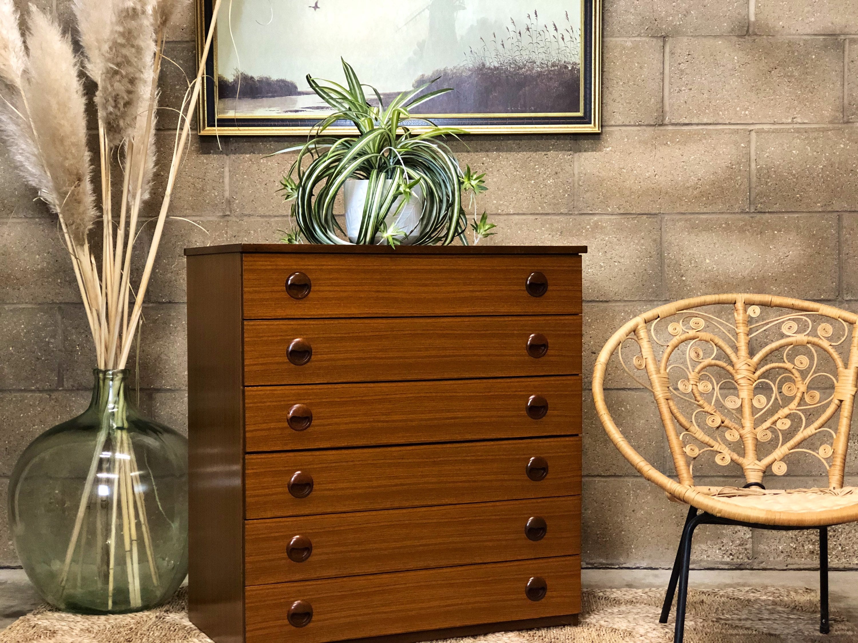 Stylish Seventies Schreiber Storage Chest of Six Drawers