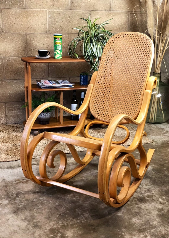 Iconic Vintage Bent Beechwood Thonet Style Rocking Chair