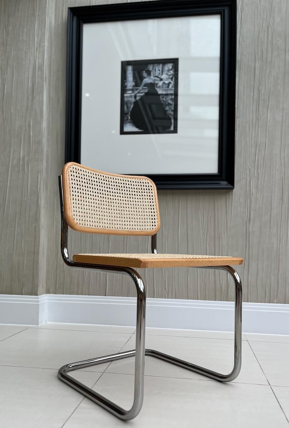 A Bauhaus Blond Cesca Style Chair Vintage 1980s 90s