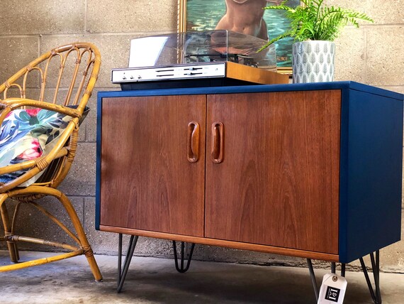 G Plan Fresco Painted Vintage Media /Drinks Cabinet